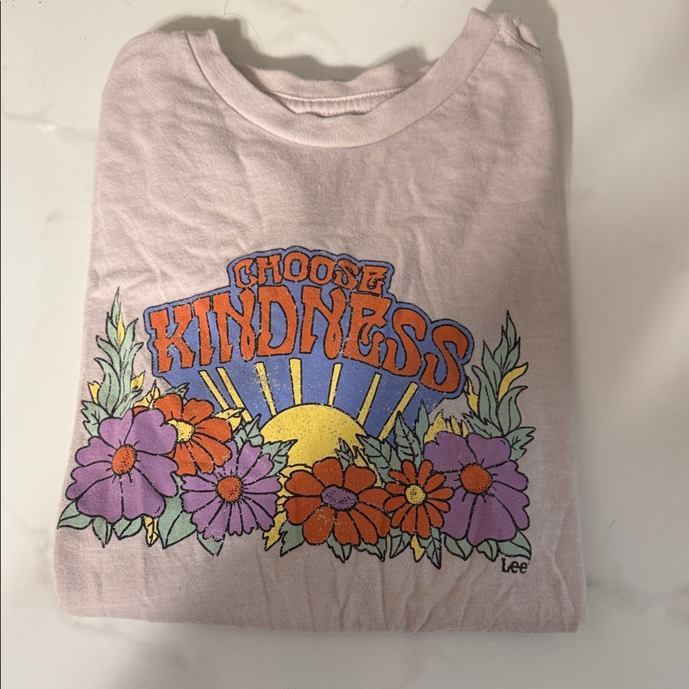 Lee Choose Kindness' Light Pink Floral Tee